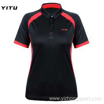 Moisture Wicking Dry Fit Polo Shirt Black Polyester